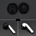 2 PCS Earphone Silicone Ear Caps Earpads for Apple AirPods / EarPods(Black)