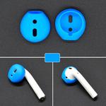2 PCS Earphone Silicone Ear Caps Earpads for Apple AirPods / EarPods(Blue)