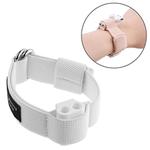 Outdoor Sport Anti-lost Wireless Earphone Holder Case Storage Rack Wrist Band Strap for Apple AirPods 1 / 2(White)