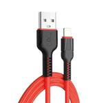 IVON CA67 5V 2.4A USB to 8 Pin Flash Charge Data Cable, Cable Length: 1m (Red)