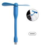 USB-C / Type-C Bendable Mini Strong Wind Long Handle Small Fan, For Galaxy S8,Huawei P10 Plus / P9 and Other Type-C Socket phones(Blue)