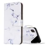 For iPhone X / XS White Marble Pattern Horizontal Flip Leather Case with Holder & Card Slots & Wallet