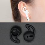 2pcs Wireless Bluetooth Earphone Silicone Ear Caps Earpads for Apple AirPods(Black)
