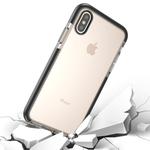 For iPhone X / XS Fashion Transparent Texture Anti-collision TPU Protective Case (Black White)