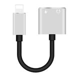 ENKAY Hat-prince HC-15 8 Pin + 3.5mm Jack to 8 Pin Charge Audio Adapter Cable, Support up to iOS 15.0(Silver)