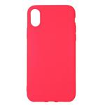 For   iPhone X / XS    Frosted Solid Color  Protective Back Cover Case(Red)