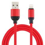 3A USB to 8 Pin Braided Data Cable, Cable Length: 1m(Red)