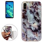 For iPhone X / XS Brown Marble Pattern TPU Shockproof Protective Back Cover Case