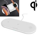OJD-48 3 in 1 Quick Wireless Charger for iPhone, Apple Watch, AirPods(White)