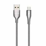 WK WDC-114i 1m 3A King Kong Pro Series USB to Micro USB Data Sync Charging Cable(Silver)