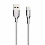 WK WDC-114a 1m 3A King Kong Pro Series USB to USB-C / Type-C Data Sync Charging Cable(Silver)