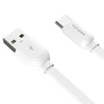 ROCK S5 3A USB-C / Type-C Charging + Data Synchronization TPE Flat Shape Data Cable, Cable Length: 1m (White)