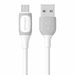 USAMS US-SJ597 Jelly Series USB to Micro USB Two-Color Data Cable, Cable Length: 1m (White)