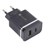 46-A2C2 20W PD + QC3.0 USB Multifunction Fast Charger，EU Plug(Black)