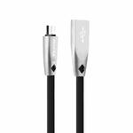 AWEI CL-96 USB to Micro USB Portable TPE + Aluminum Alloy Data Cable, 2A, Length: 1m(Black)