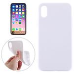 For   iPhone X / XS   Solid Color Smooth Surface Soft TPU Protective Back Cover Case (White)