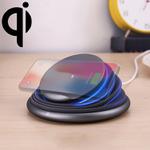 S18 Multi-function 10W Max Qi Standard Wireless Charger Phone Holder with Colorful Atmosphere Light(Grey)
