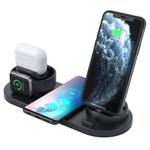 HQ-UD15-upgraded 6 in 1 Wireless Charger For iPhone, Apple Watch, AirPods and Other Android Phones(Black)