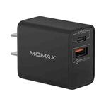MOMAX UM13 PD+QC3.0 20W Type-C / USB-C + USB Quick Charging Travel Charger Power Adapter,CN Plug(Black)