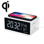 Momax 10W Qi Standard Three Modes Fast Charging Wireless Charger Multi-functional LCD Alarm Clock for iPhone / Android