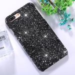 For iPhone 8 Plus & 7 Plus Colorful Sequins Paste Protective Back Cover Case (Black)