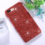 For iPhone 8 Plus & 7 Plus Colorful Sequins Paste Protective Back Cover Case (Red)