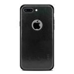 MOFI Shockproof PC+TPU+PU Leather Protective Back Case for iPhone 8 Plus(Black)