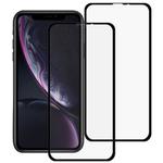For iPhone 11 / XR 2pcs 9H 10D Full Screen Tempered Glass Screen Protector