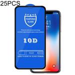 For iPhone 11 / XR 25pcs 9H 10D Full Screen Tempered Glass Screen Protector