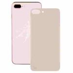 Easy Replacement Big Camera Hole Glass Back Battery Cover with Adhesive for iPhone 8 Plus(Gold)