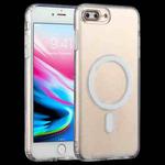 For iPhone 7 Plus / 8  Plus Magsafe Case Simple Magnetic Ring All-inclusive Clear Crystal Acrylic PC +TPU Shockproof Case