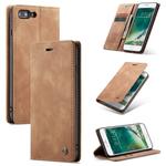 CaseMe-013 Multifunctional Retro Frosted Horizontal Flip Leather Case for iPhone 7 Plus / 8 Plus, with Card Slot & Holder & Wallet(Brown)