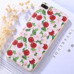For iPhone 8 Plus & 7 Plus Embossment Cherry Pattern Soft TPU Protective Case