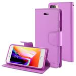 GOOSPERY SONATA DIARY for iPhone 8 Plus & 7 Plus Business Style Magnetic Clasp Horizontal Flip Leather Case with Holder & Card Slots & Wallet(Purple)