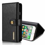 DG.MING for iPhone 8 Plus & 7 Plus Triple Fold Crazy Horse Texture Horizontal Flip Magnetic Protective Case with Holder & Card Slots & Wallet(Black)
