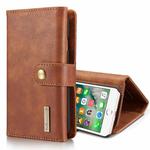 DG.MING for iPhone 8 Plus & 7 Plus Triple Fold Crazy Horse Texture Horizontal Flip Magnetic Protective Case with Holder & Card Slots & Wallet(Brown)