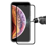 For iPhone XR ENKAY Hat-Prince 0.2mm 9H 2.5D Full Screen Tempered Glass Film(Black)