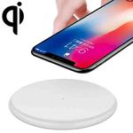 TOVYS-KC-N5 9V 1A Output Frosted Round Wire Qi Standard Fast Charging Wireless Charger, Cable Length: 1m(White)