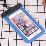 PVC Transparent Universal IPX8 Waterproof Bag with Lanyard for Smart Phones below 6.3 inch (Blue)