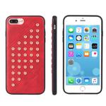 Star Series Retro Crazy Horse Texture PU Leather Case for iPhone 8 Plus / 7 Plus (Red)