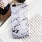 For iPhone 8 Plus & 7 Plus Ink Marble Pattern TPU Full Coverage Shockproof Protective Back Cover Case