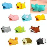 Cute Cartoon USB Data Cable Protector Anti Breaking Protective Sleeve, Random Color and Style Delivery