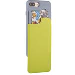 GOOSPERY for iPhone 8 Plus & 7 Plus TPU + PC Sky Slide Bumper Protective Back Case with Card Slot(Light Green)