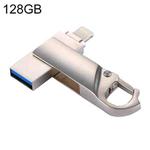 RQW-10F 2 in 1 USB 2.0 & 8 Pin 128GB Keychain Flash Drive