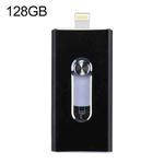 RQW-02 3 in 1 USB 2.0 & 8 Pin & Micro USB 128GB Flash Drive(Black)