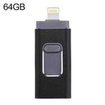 easyflash RQW-01B 3 in 1 USB 2.0 & 8 Pin & Micro USB 64GB Flash Drive(Black)