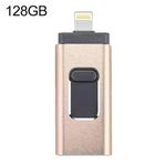 easyflash RQW-01B 3 in 1 USB 2.0 & 8 Pin & Micro USB 128GB Flash Drive(Gold)