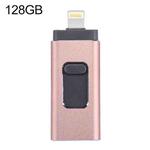 easyflash RQW-01B 3 in 1 USB 2.0 & 8 Pin & Micro USB 128GB Flash Drive(Rose Gold)