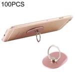 100 PCS Universal Oval Shape 360 Degree Rotatable Ring Stand Holder for Almost All Smartphones(Rose Gold)