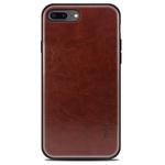 MOFI for iPhone 8 Plus & 7 Plus Shockproof PU Paste PC Protective Back Case(Dark Brown)